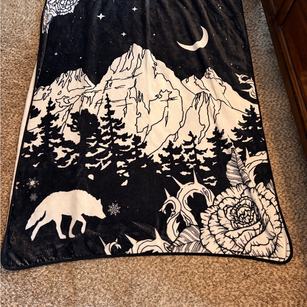 Bookish Box ACOTAR throw blanket